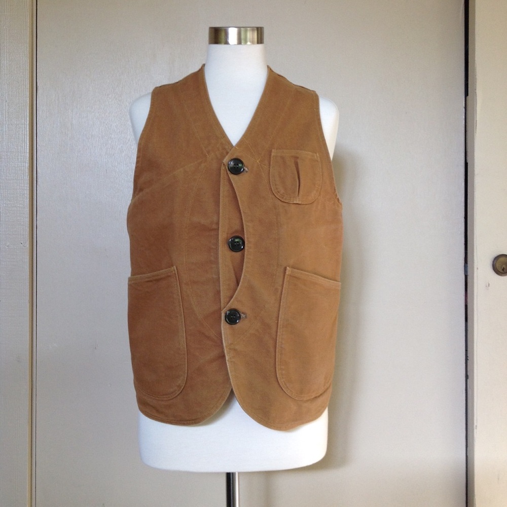 Rising Sun & Co. Duck Canvas Vest / Tan brown